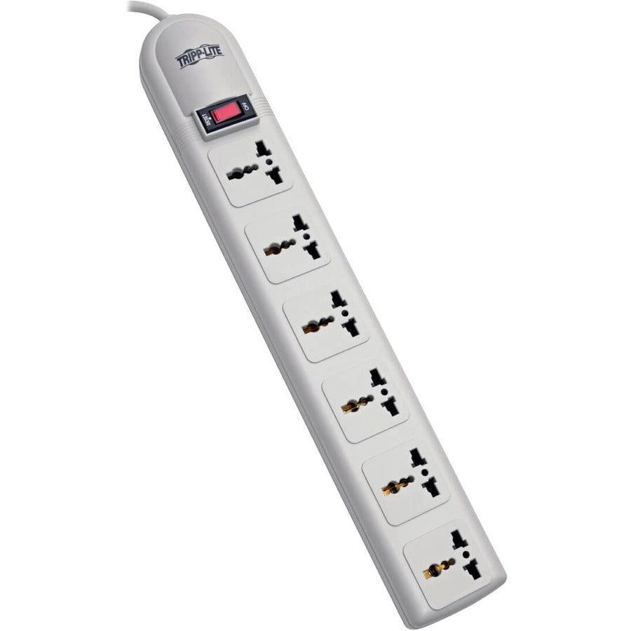 Tripp Lite by Eaton Protect It! 230V 6-Universal Outlet Surge Protector, 1.8M Cord, German/French Plug, 750 Joules SUPER6OMNID