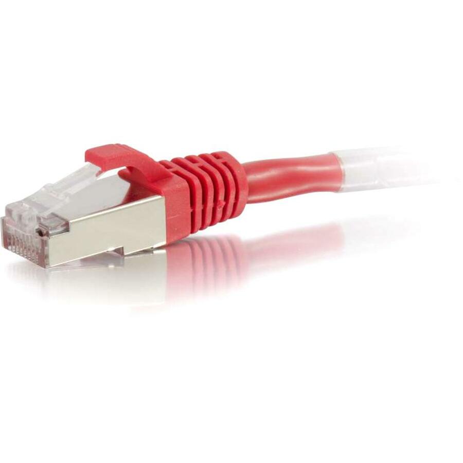 C2G-15ft Cat6 Snagless Shielded (STP) Network Patch Cable - Red 00854