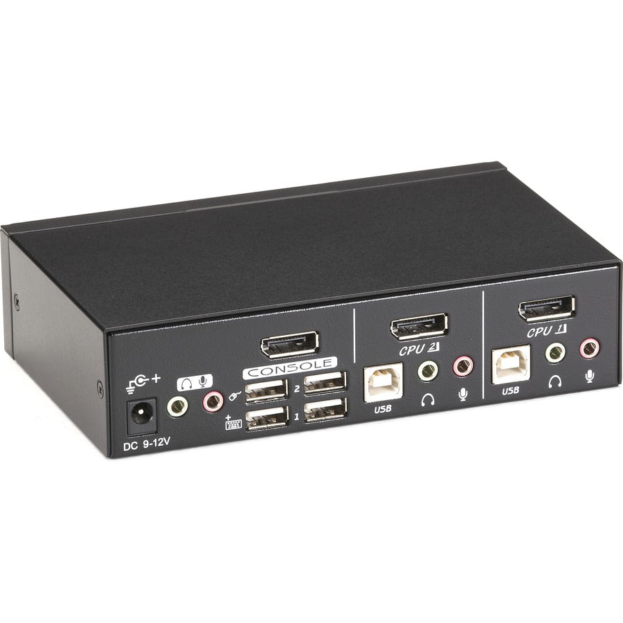 Black Box ServSwitch KVM Switch DT DisplayPort with USB and Audio, 2-Port KV9702A