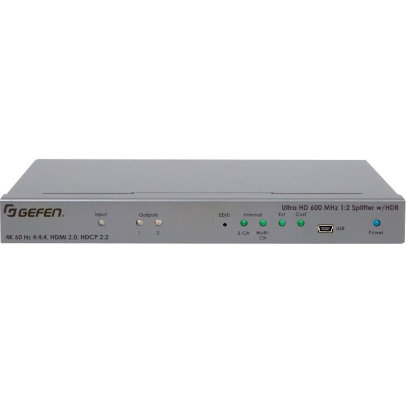 Gefen Ultra HD 600 MHz 1:2 Splitter for HDMI w/ HDR EXT-UHD600-12
