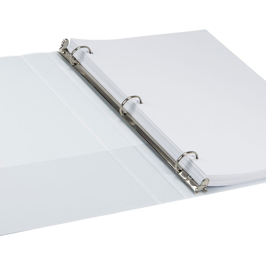 Samsill Plant-Based .5" View Binder, 3 Ring Binder, Round Ring, Customizable, White, 6 Pack (I08917) I08917
