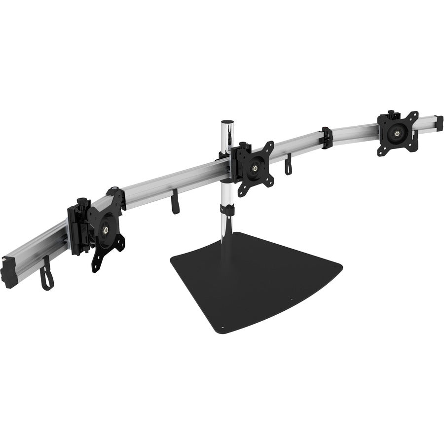 SIIG Premium Aluminum Freestanding Triple Monitor desk stand - 13" to 27" - Max Load 17.6 lbs each CE-MT2111-S1