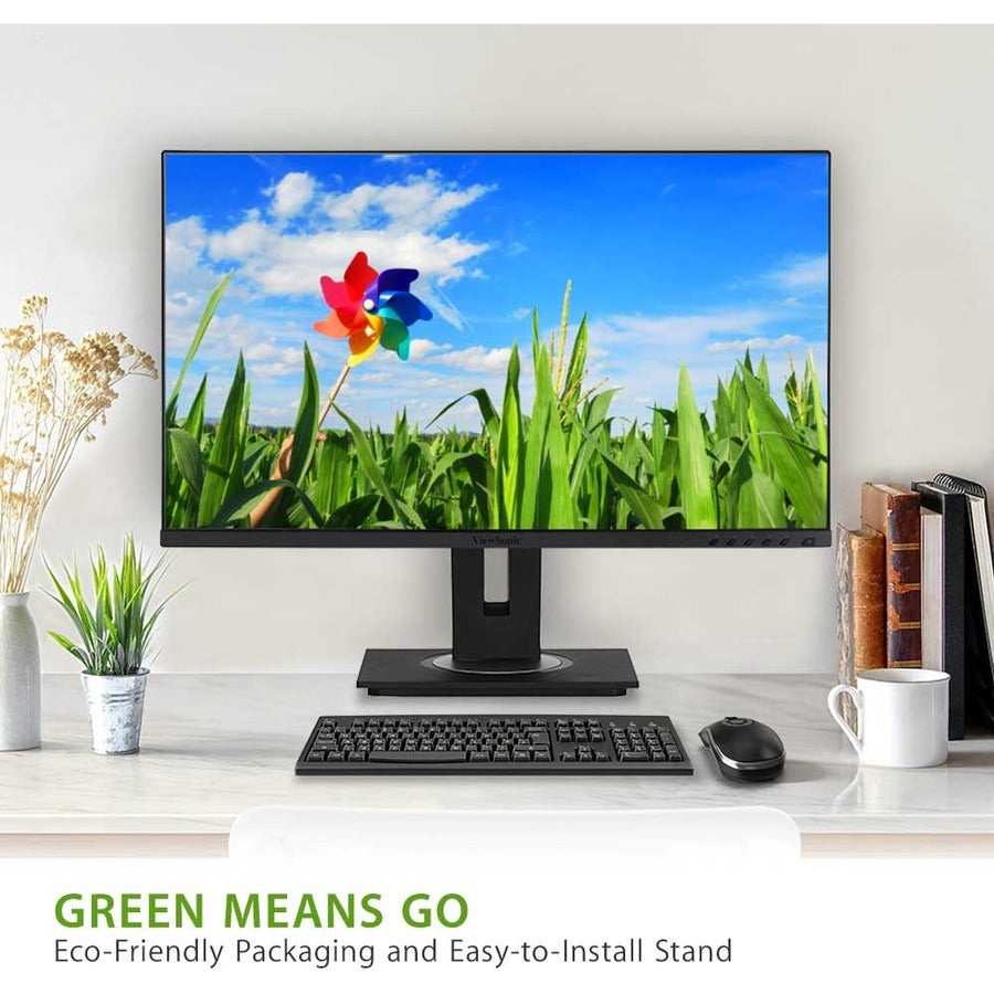 ViewSonic VG2755 27 Inch IPS 1080p Monitor with USB C, HDMI, DisplayPort, VGA and 40 Degree Tilt Ergonomics for Home and Office VG2755