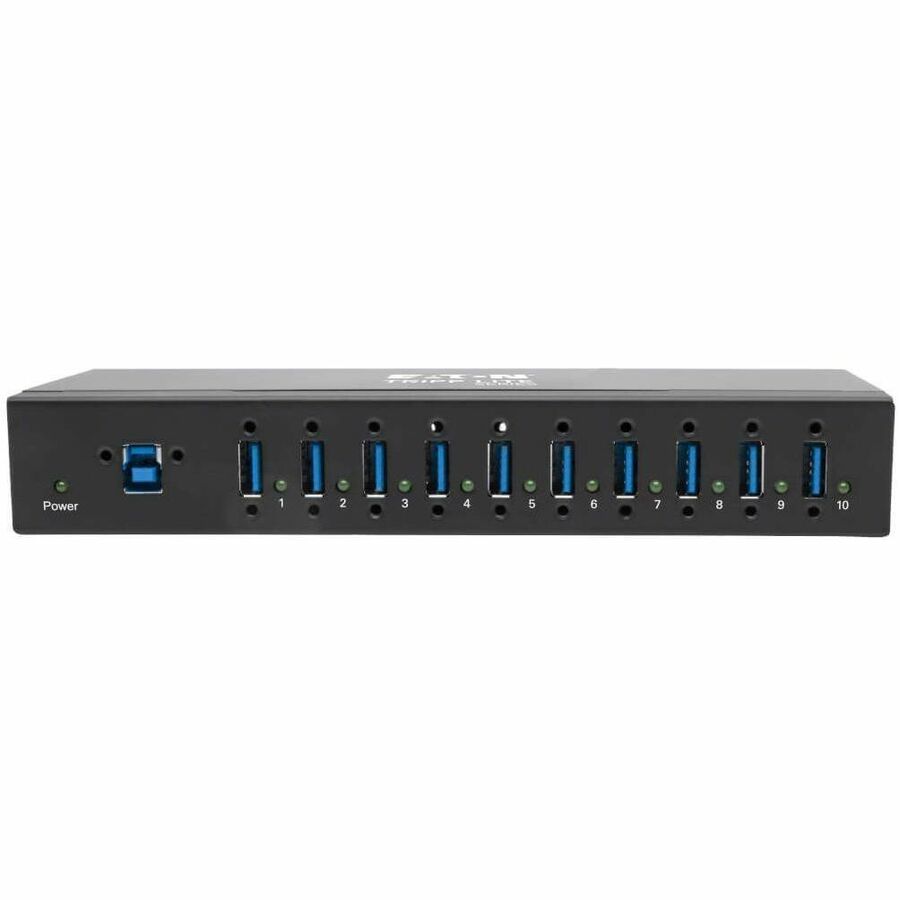 Eaton Tripp Lite Series 10-Port Industrial-Grade USB 3.x (5Gbps) Hub - 20 kV ESD Immunity, Metal Housing, Mountable U360-010-IND