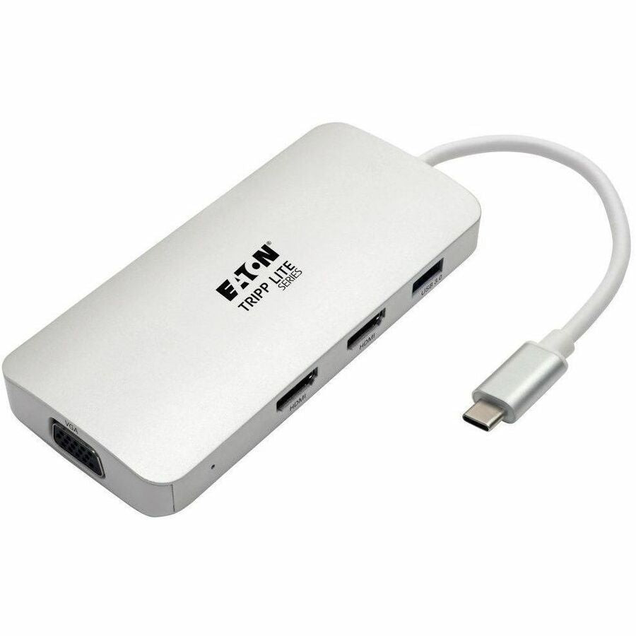 Eaton Tripp Lite Series USB-C Dock, Triple Display - HDMI, VGA, USB 3.x (5Gbps), USB-A Hub, 60W PD Charging U442-DOCK12-S