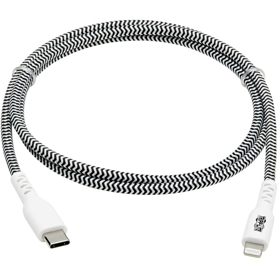 Eaton Tripp Lite Series Heavy-Duty USB-C to Lightning Sync/Charge Cable, MFi Certified - M/M, USB 2.0, 3 ft. (0.91 m) M102-003-HD