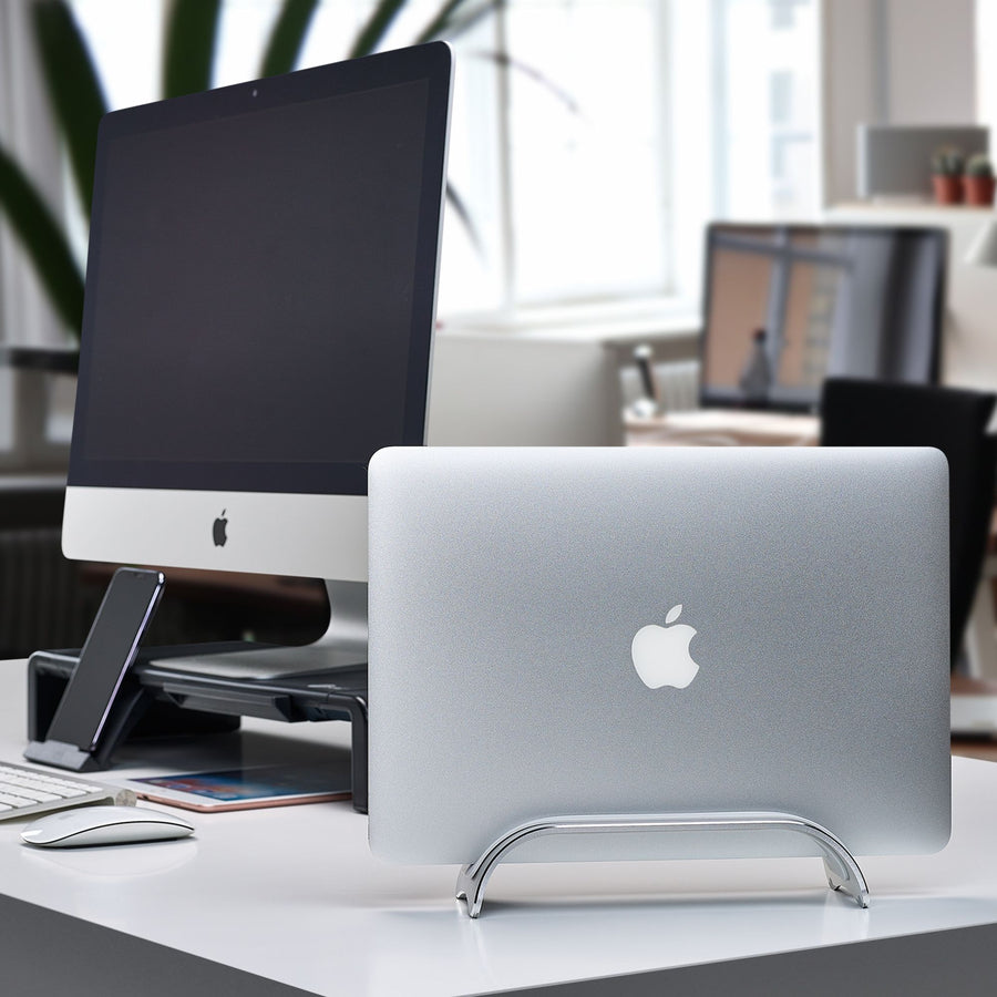 SIIG Aluminum Vertical Laptop Stand For 13" to 15" Macbooks & Laptops CE-MT2R12-S2