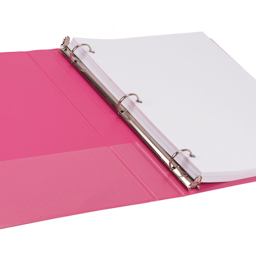 Samsill Plant-Based Durable 1 Inch 3 Ring Binders, Made in the USA, Fashion Clear View Binders, Up to 25% Plant-Based Plastic, Assorted 4 Pack (MP48639) MP48639