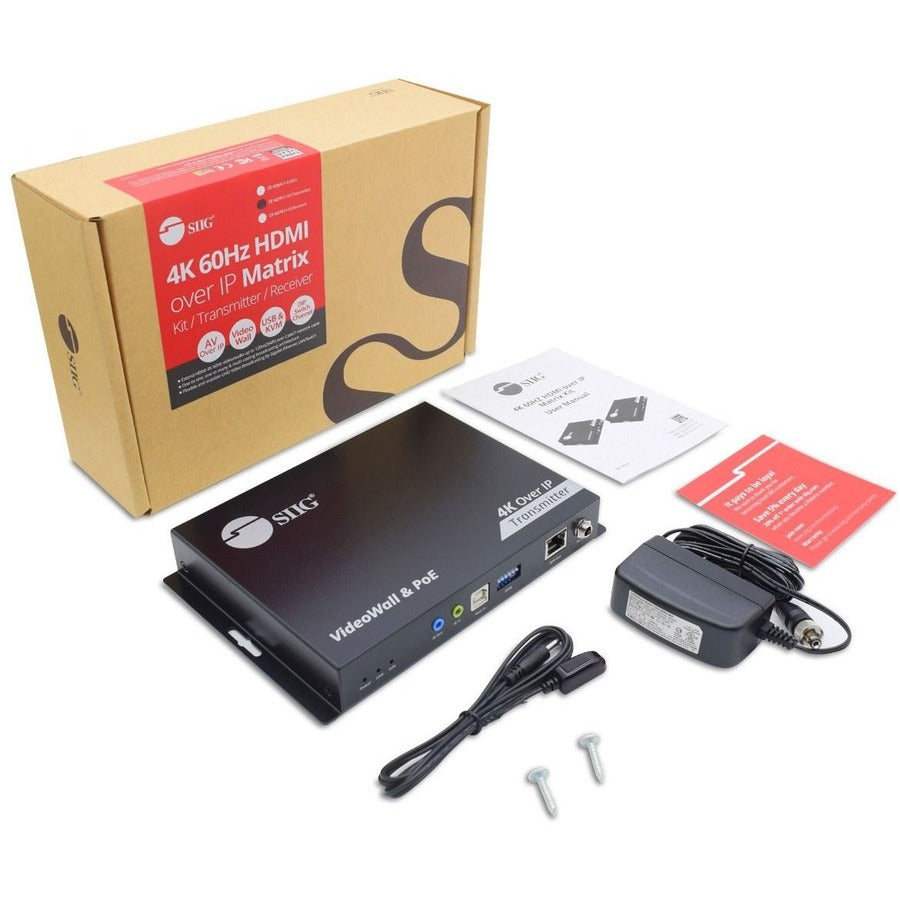 SIIG 4K 60Hz 18Gbps HDMI over IP Matrix - Encoder (TX) 394ft TAA Compliant CE-H27F11-S1