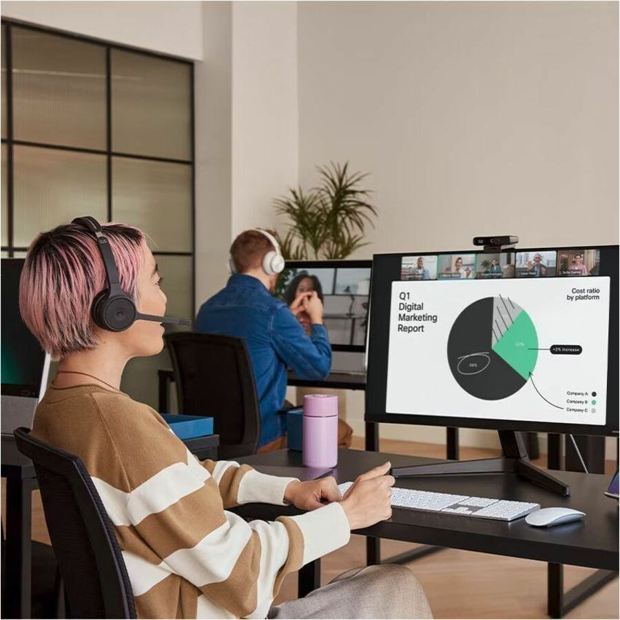 Cisco Single On-ear Headset+Charging Stand, USB-A Bundle Carbon Black HS-WL-721-BUNAS-C