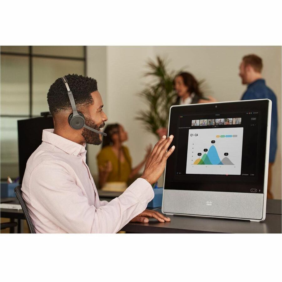 Cisco Single On-ear Headset+Charging Stand, USB-A Bundle Carbon Black HS-WL-721-BUNAS-C