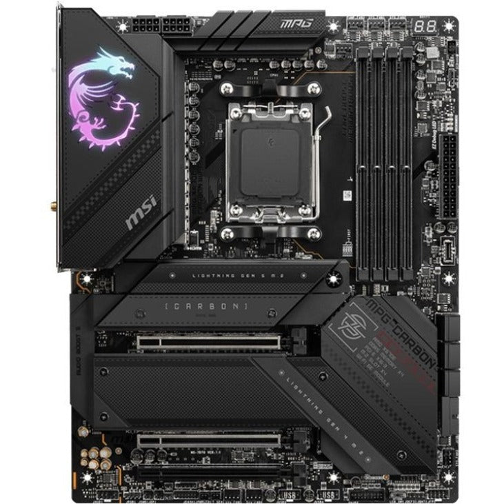 MSI MPG X670E CARBON WIFI Gaming Desktop Motherboard - AMD X670 Chipset - Socket AM5 - ATX X670ECARBWIFI