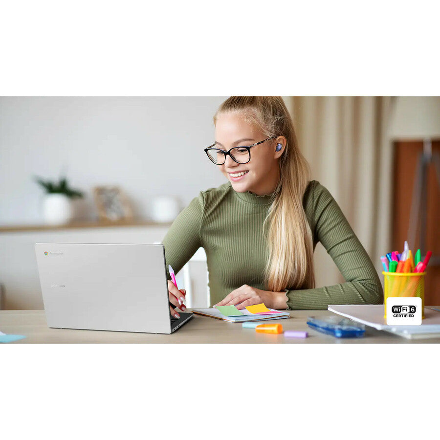 Samsung Galaxy Chromebook Go XE340XDA-KA6US 14" Chromebook - HD - Intel Celeron N4500 - 8 GB - 32 GB SSD - Silver XE340XDA-KA6US