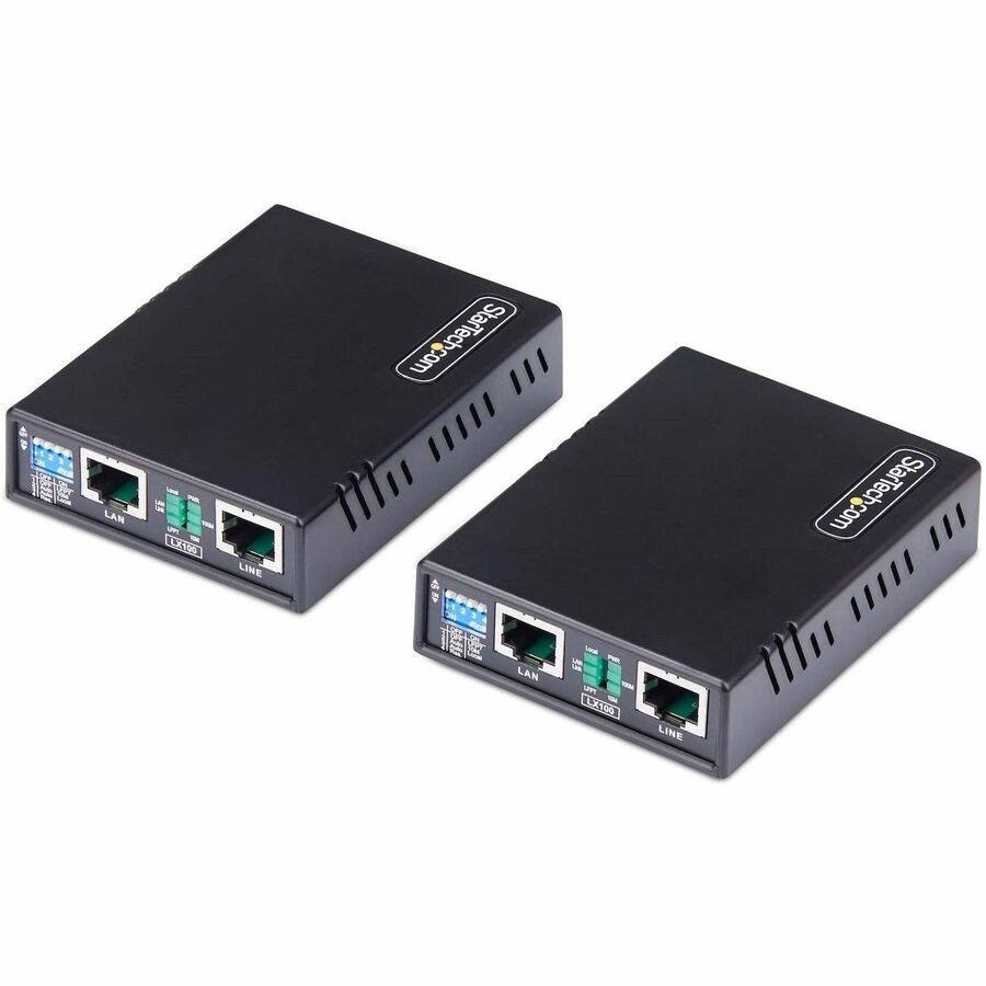 StarTech.com 10/100 Ethernet Extender Kit, Up to 0.5mi (800m), Long-Range LAN Over Single Pair Wire/RJ45 UTP, For Remote IP Camera/WiFi AP C2-ETHERNET-EXTENDER