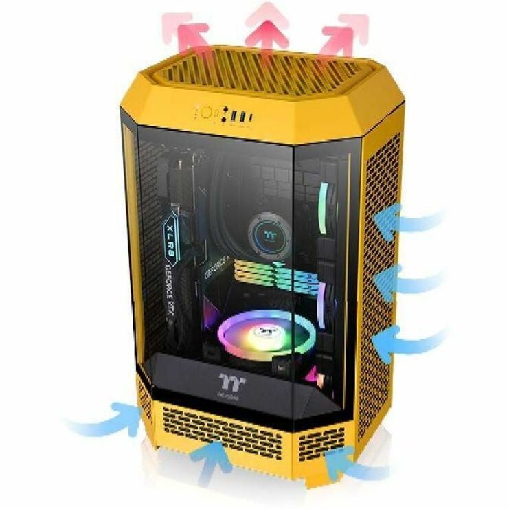 Thermaltake The Tower 300 Bumblebee Micro Tower Chassis CA-1Y4-00S4WN-00