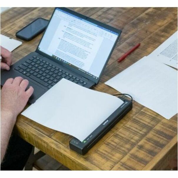 Brother PocketJet 8 Direct Thermal Printer - Portable - Plain Paper Print - USB - USB Host - Bluetooth - Wireless LAN PJ862-WK