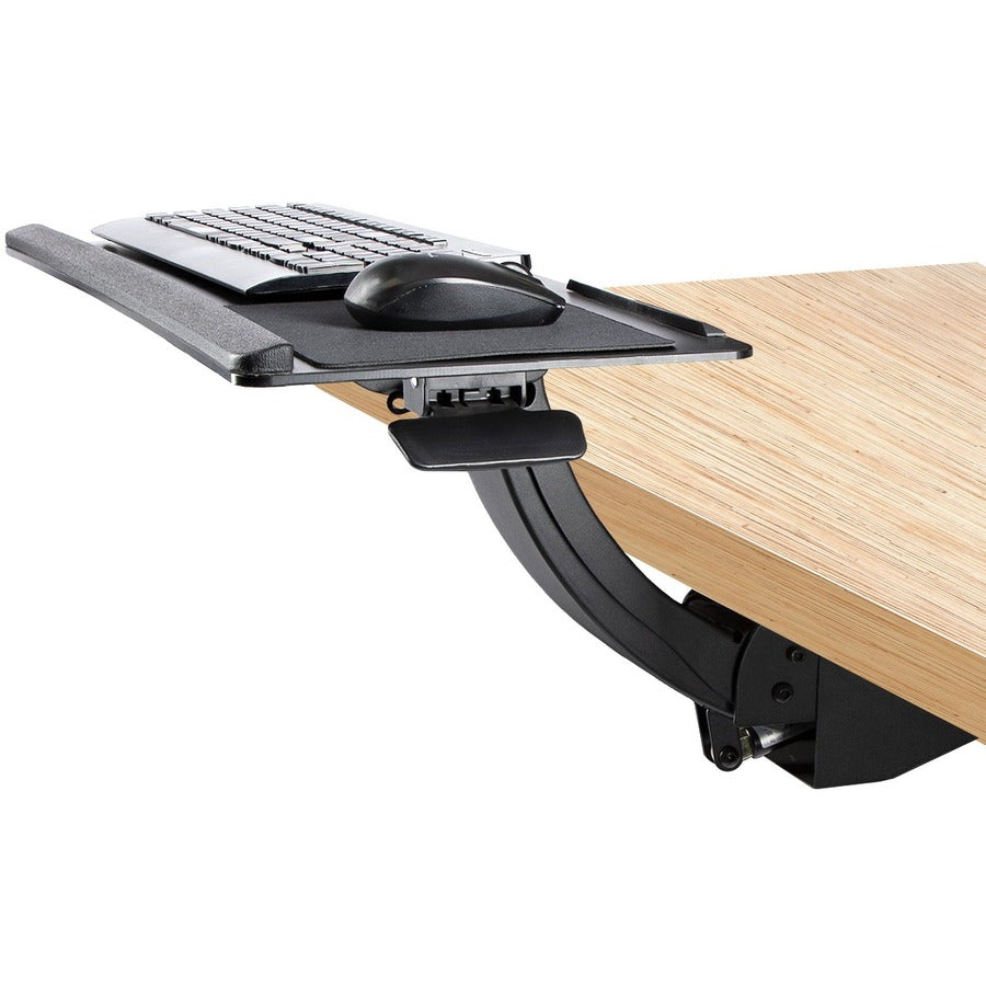 StarTech.com Under Desk Keyboard Tray, Height Adjustable Keyboard and Mouse Tray (10" x 26"), Ergonomic Computer Keyboard Tray w/Mouse Pad KBTRAYADJ2
