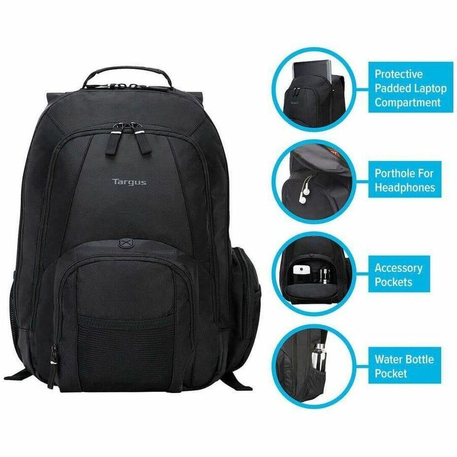 Targus Groove CVR600 Carrying Case (Backpack) for 15.4" to 16" Notebook - Black CVR600