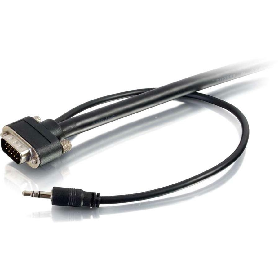 C2G 25ft Select VGA + 3.5mm Stereo Audio Cable-In-Wall CMG-Rated VGA Cable 50228