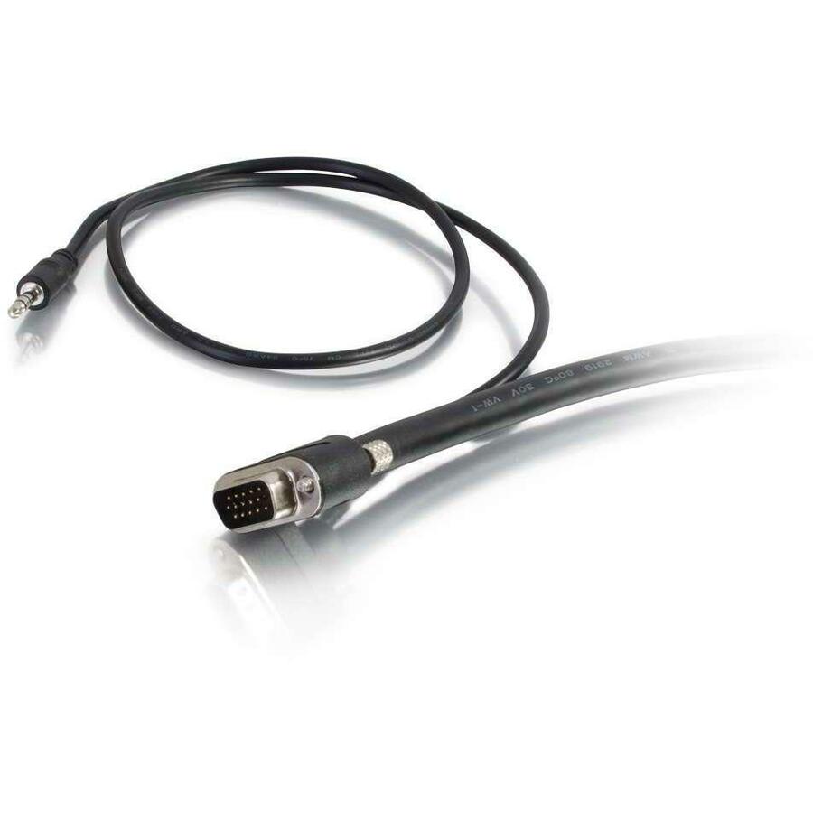 C2G 25ft Select VGA + 3.5mm Stereo Audio Cable-In-Wall CMG-Rated VGA Cable 50228