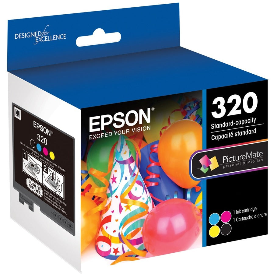Epson Original Standard Yield Inkjet Ink Cartridge - Cyan, Magenta, Yellow, Black - 4 / Pack T320