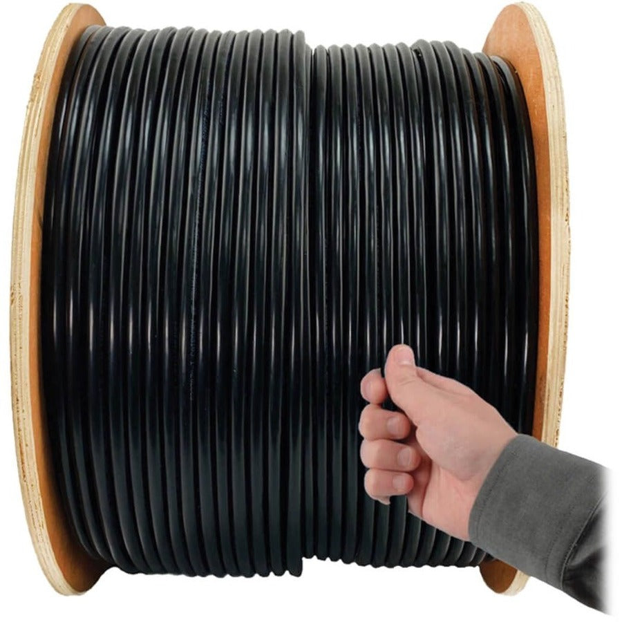 Eaton Tripp Lite Series Cat6 Gigabit Solid Core UTP PVC Bulk Ethernet Cable, Black, 1000 ft. (304.8 m), TAA N222-01K-BK