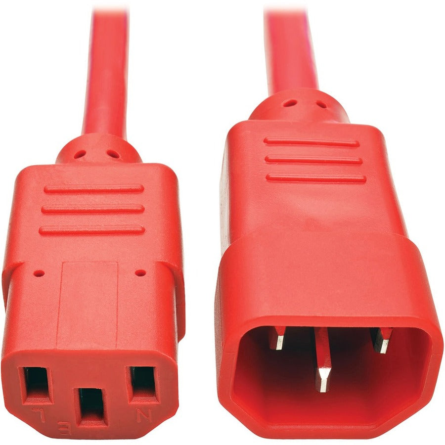 Eaton Tripp Lite Series Heavy-Duty PDU Power Cord, C13 to C14 - 15A, 250V, 14 AWG, 6 ft. (1.83 m), Red P005-006-ARD