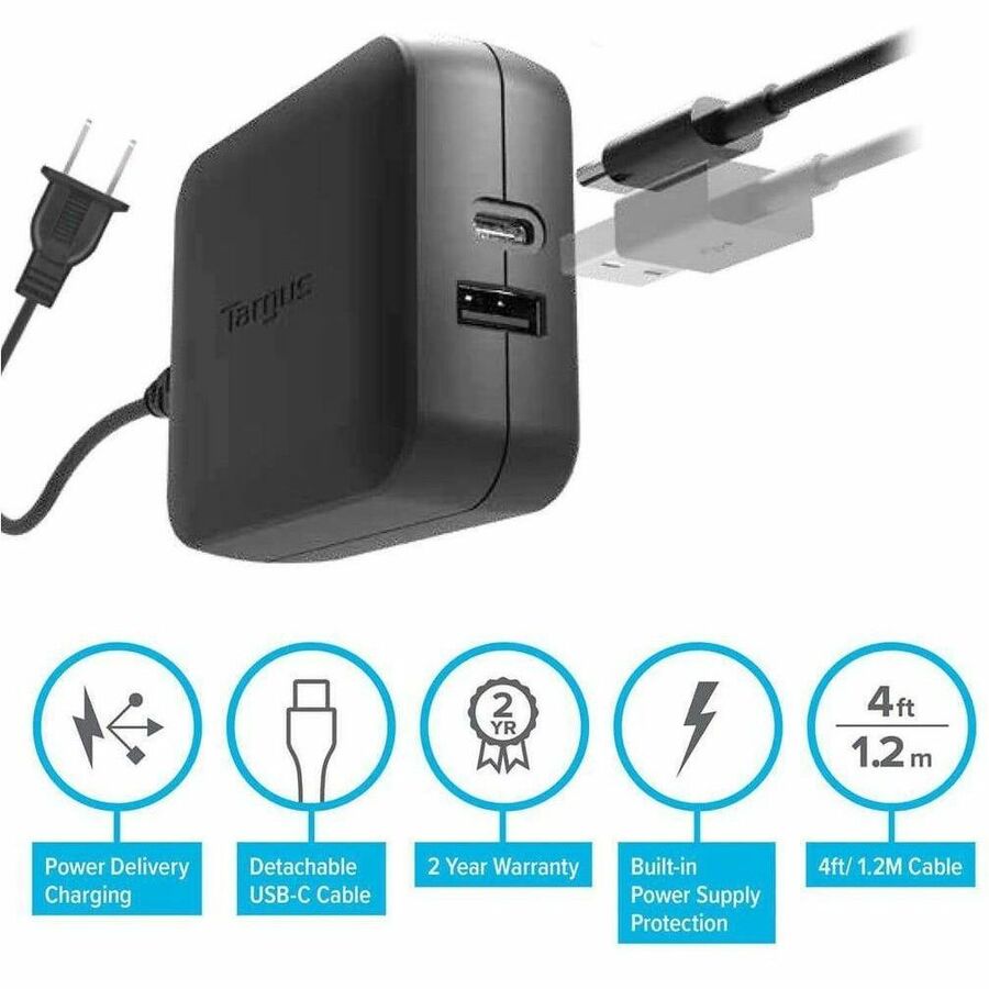 Targus 65W USB-C/USB-A Charger APA104BT