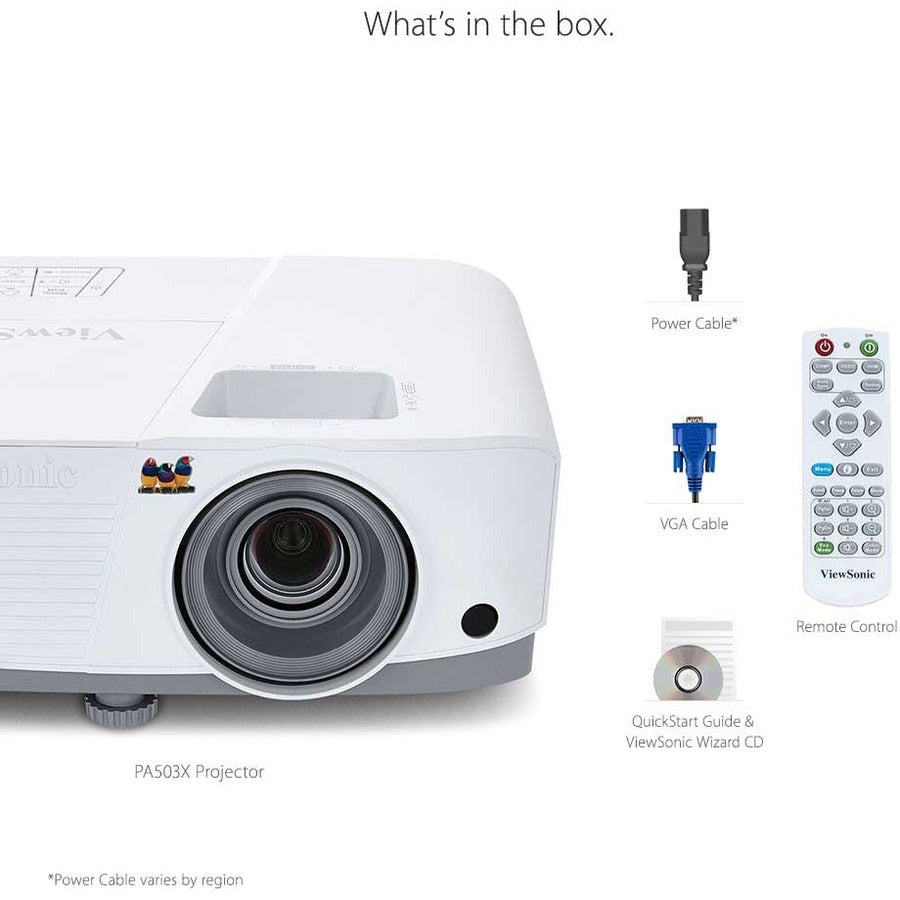 ViewSonic PA503X 4000 Lumens XGA High Brightness Projector Projector for Home and Office with HDMI Vertical Keystone PA503X