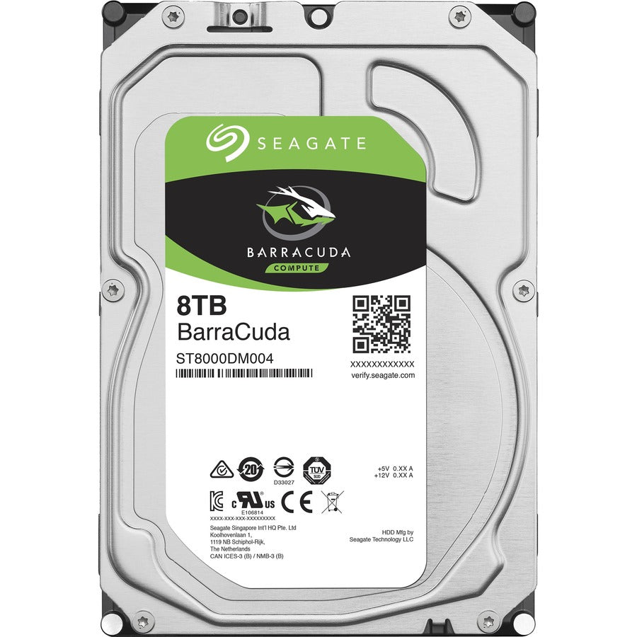 Seagate BarraCuda ST8000DM004 8 TB Hard Drive - 3.5" Internal - SATA (SATA/600) ST8000DM004SP