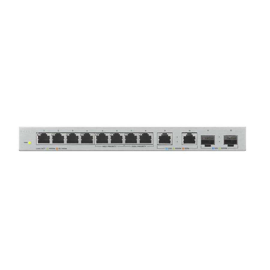 ZYXEL 12-Port Unmanaged Multi-Gigabit Switch with 2-Port 2.5G and 2-Port 10G SFP+ XGS1010-12