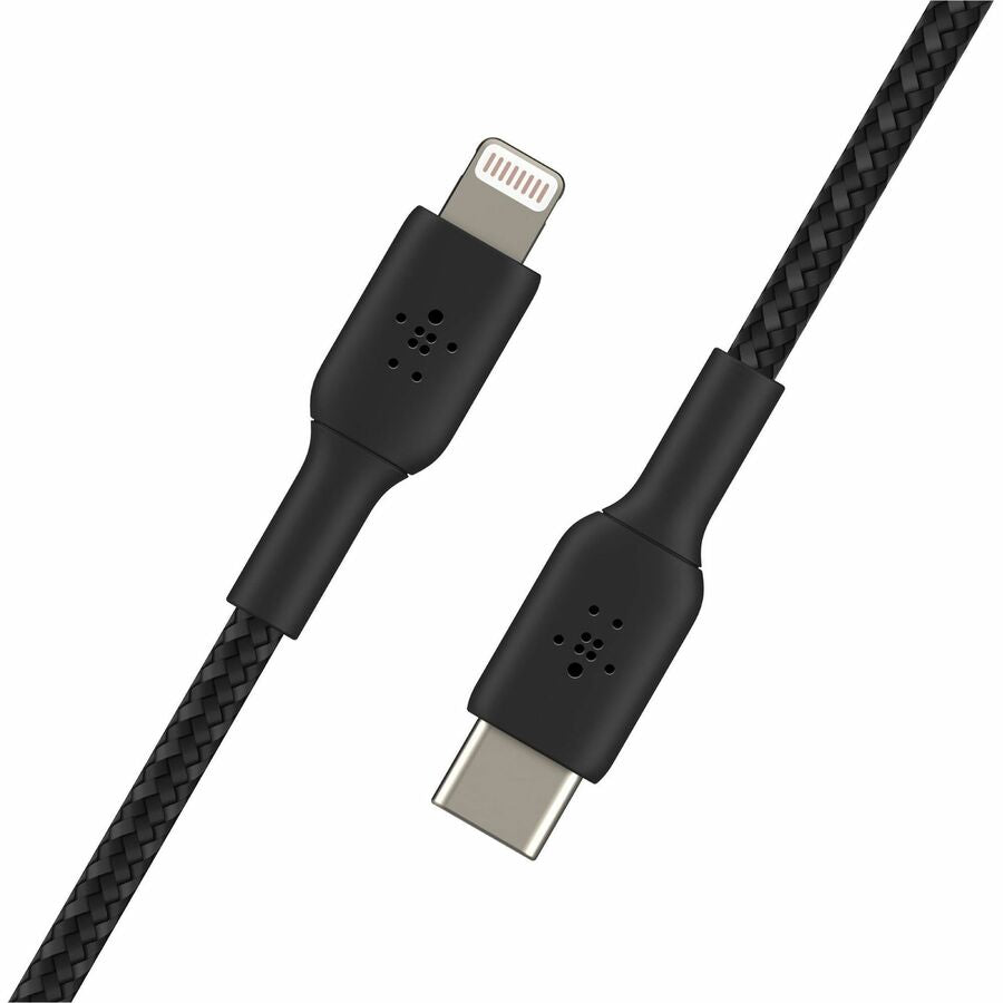 Belkin 30W USB-C to Lightning Cable - Nylon, Braided - M/M - 2m/6.6ft - Black CAA004BT2MBK