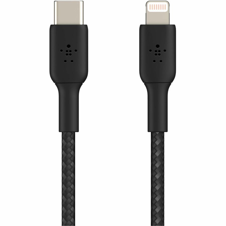 Belkin 30W USB-C to Lightning Cable - Nylon, Braided - M/M - 2m/6.6ft - Black CAA004BT2MBK