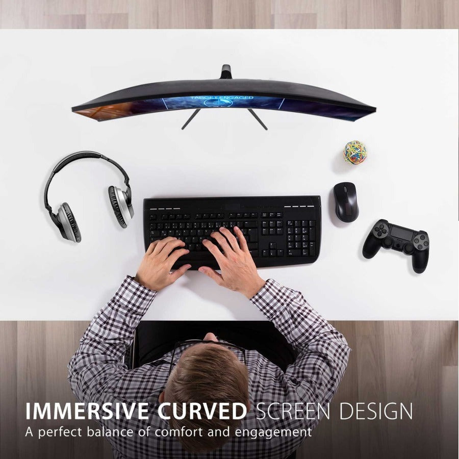 ViewSonic OMNI VX2718-PC-MHD 27 Inch Curved 1080p 1ms 165Hz Gaming Monitor with Adaptive Sync, Eye Care, HDMI and Display Port VX2718-PC-MHD