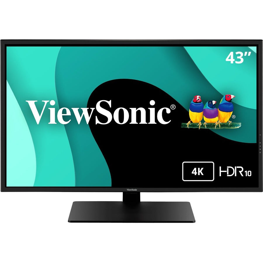 ViewSonic VX4381-4K 43 Inch Ultra HD MVA 4K Monitor Widescreen with HDR10 Support, Eye Care, HDMI, USB, DisplayPort for Home and Office VX4381-4K