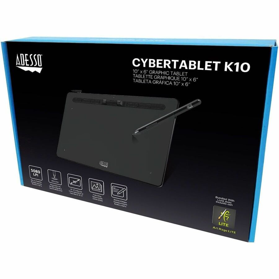 Adesso 10" x 6" Graphic Tablet CYBERTABLET K10