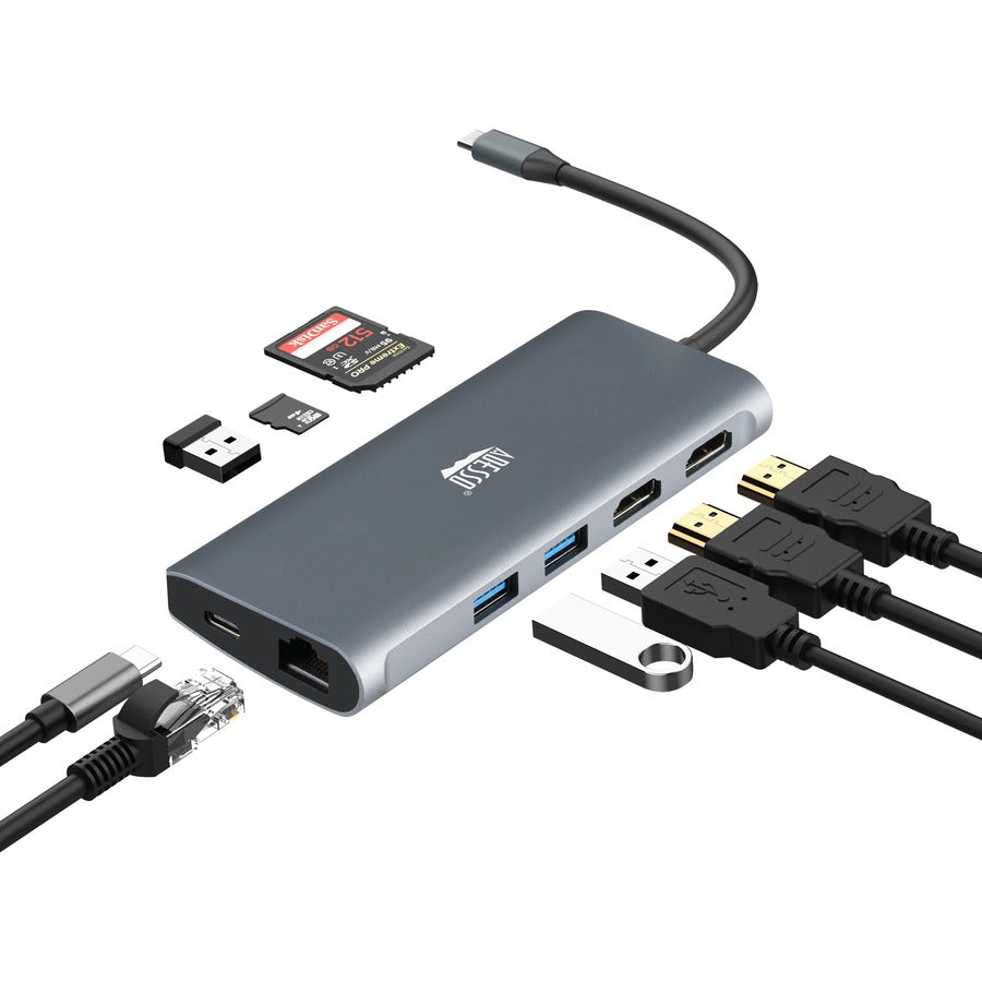 Adesso 9-in-1 USB-C Multi-Port Docking Station (TAA Compliant) AUH-4040