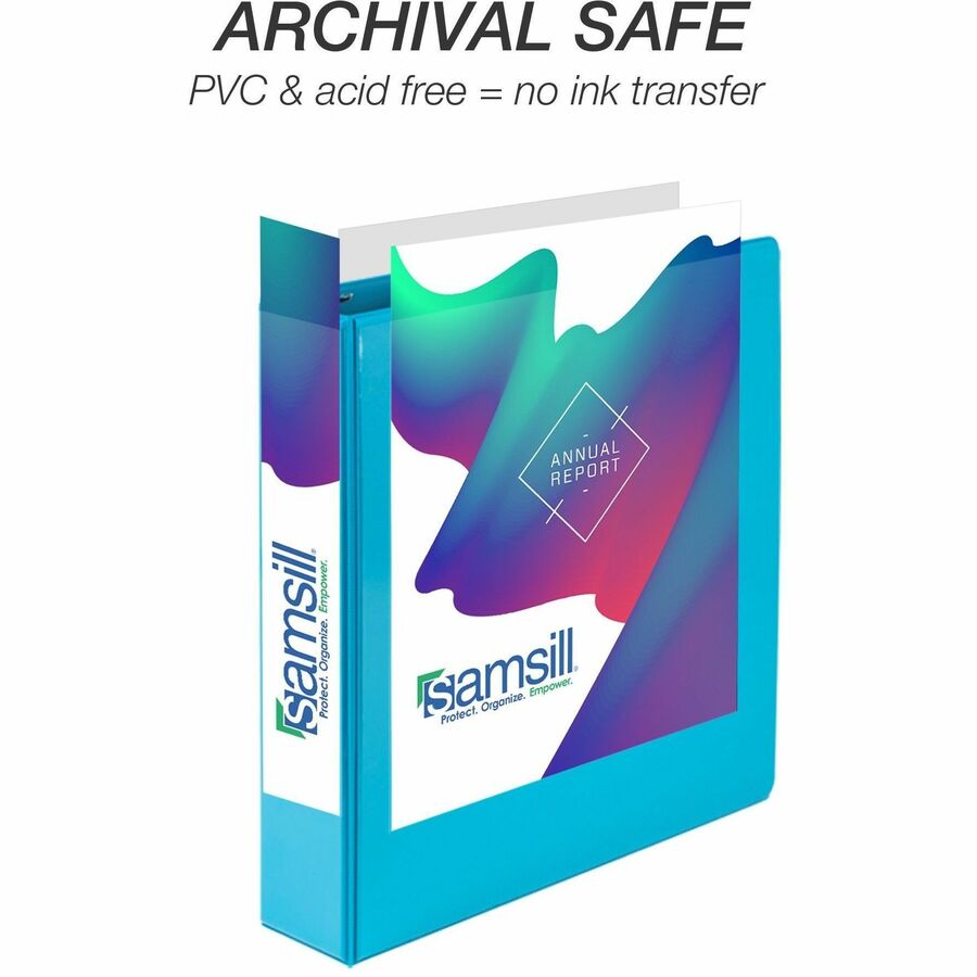 Samsill Durable 2 Inch Binder, Made in the USA, D Ring Customizable Clear View Binder, Fashion Assortment, 4 Pack, Each Holds 475Page (MP46469) MP46469