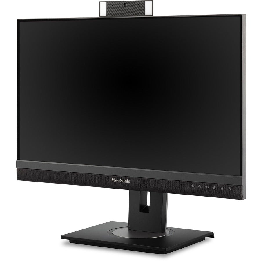ViewSonic VG2456V 24 Inch 1080p Video Conference Monitor with Webcam, 2 Way Powered 90W USB C, Docking Built-In, Gigabit Ethernet RJ45, 40 Degree Tilt Ergonomics VG2456V