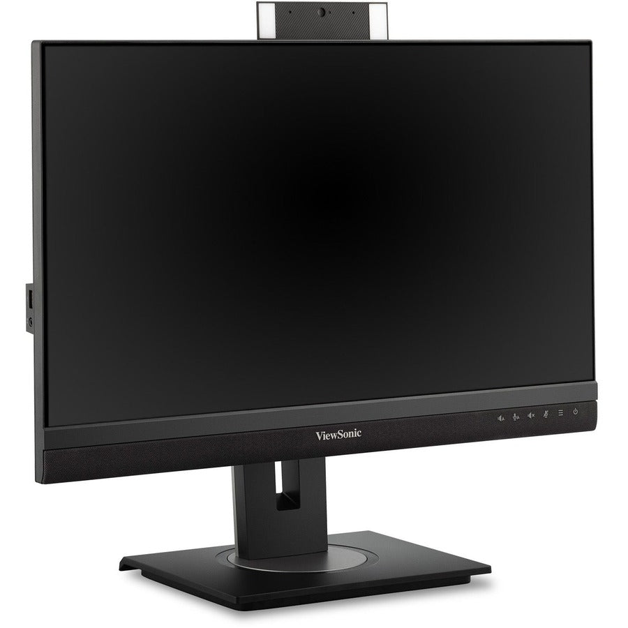 ViewSonic VG2456V 24 Inch 1080p Video Conference Monitor with Webcam, 2 Way Powered 90W USB C, Docking Built-In, Gigabit Ethernet RJ45, 40 Degree Tilt Ergonomics VG2456V