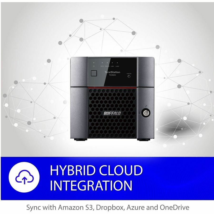 BUFFALO TeraStation 3220DN 2-Bay Desktop NAS 16TB (2x8TB) with HDD NAS Hard Drives Included 2.5GBE / Computer Network Attached Storage / Private Cloud / NAS Storage/ Network Storage / File Server TS3220DN1602