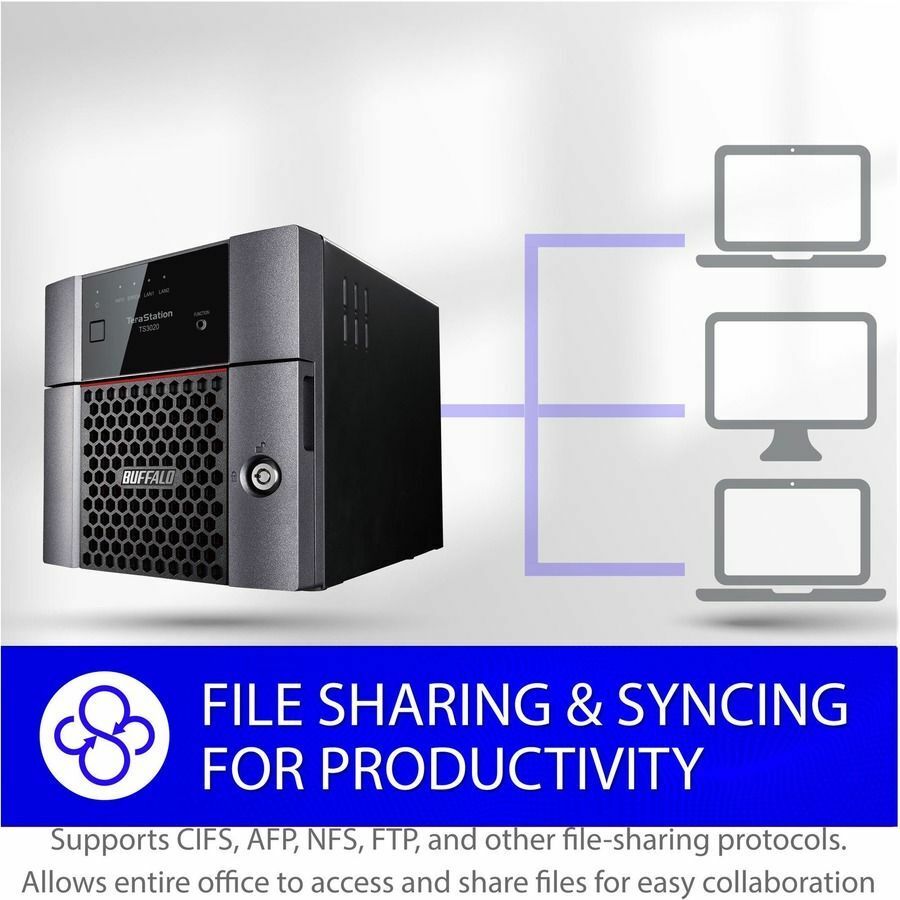 BUFFALO TeraStation 3220DN 2-Bay Desktop NAS 16TB (2x8TB) with HDD NAS Hard Drives Included 2.5GBE / Computer Network Attached Storage / Private Cloud / NAS Storage/ Network Storage / File Server TS3220DN1602