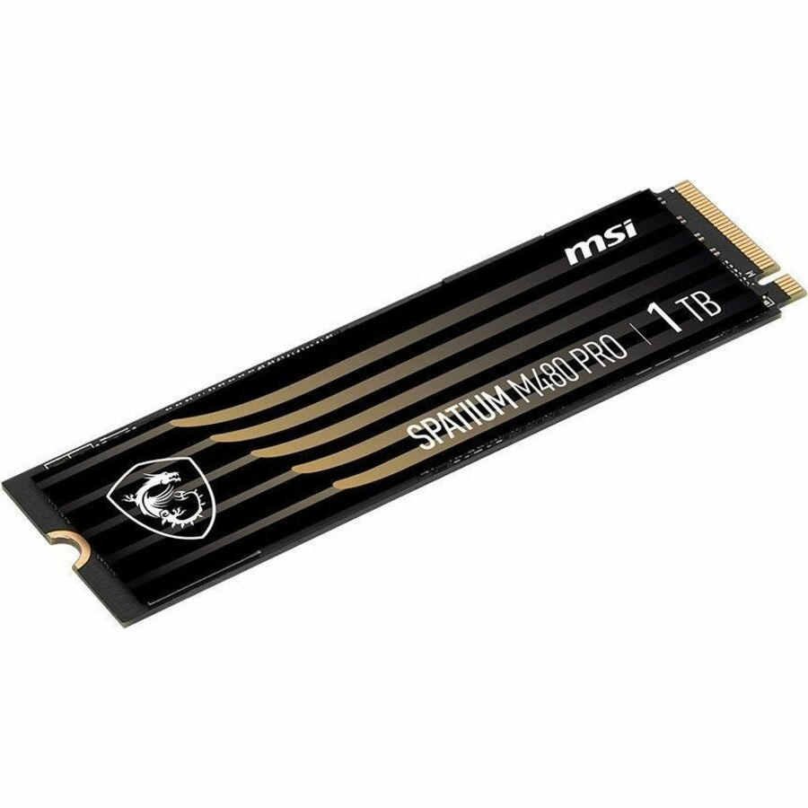 MSI SPATIUM M480 PRO 1 TB Solid State Drive - M.2 2280 Internal - PCI Express NVMe (PCI Express NVMe 4.0 x4) SM480PN1TB