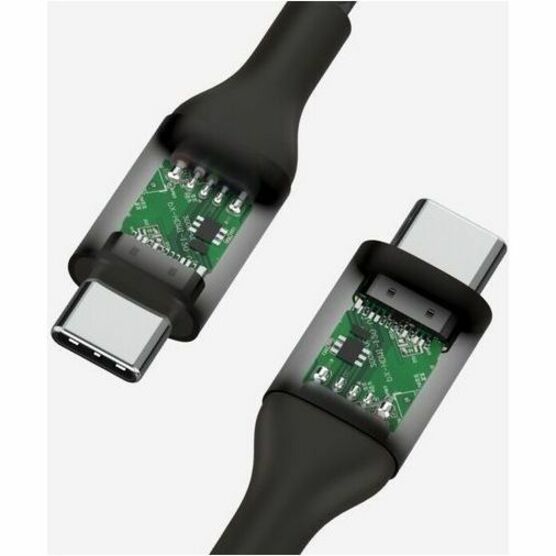 Belkin 240W USB-C to USB-C Cable - 480 Mbps - Nylon, Braided - M/M - 2m/6.6ft - Black CAB015bt2MBK