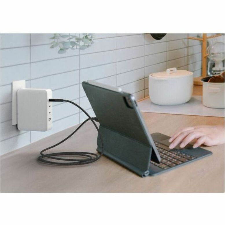 Belkin 240W USB-C to USB-C Cable - 480 Mbps - Nylon, Braided - M/M - 2m/6.6ft - Black CAB015bt2MBK
