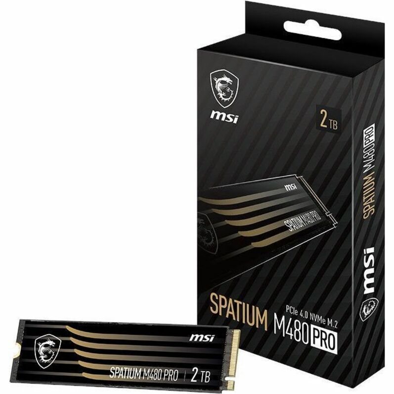 MSI SPATIUM M480 PRO 2 TB Solid State Drive - M.2 2280 Internal - PCI Express NVMe (PCI Express NVMe 4.0 x4) SM480PN2TB