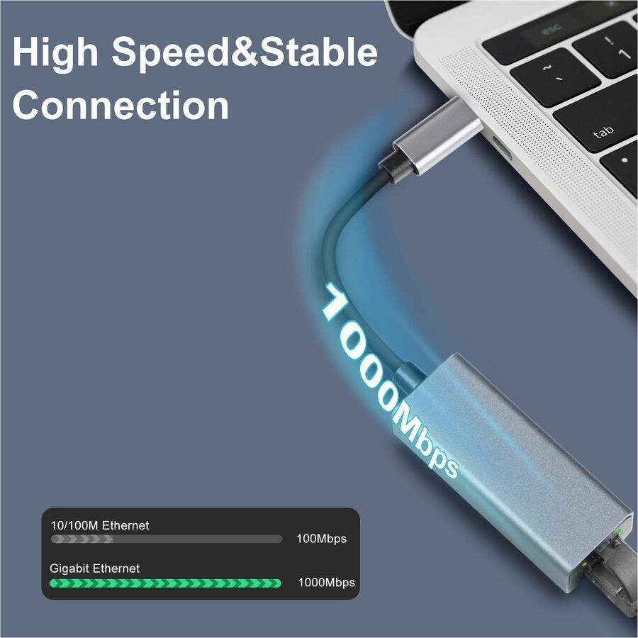 Adesso USB-C to Ethernet Network Adapter (TAA Compliant) AUH-5000
