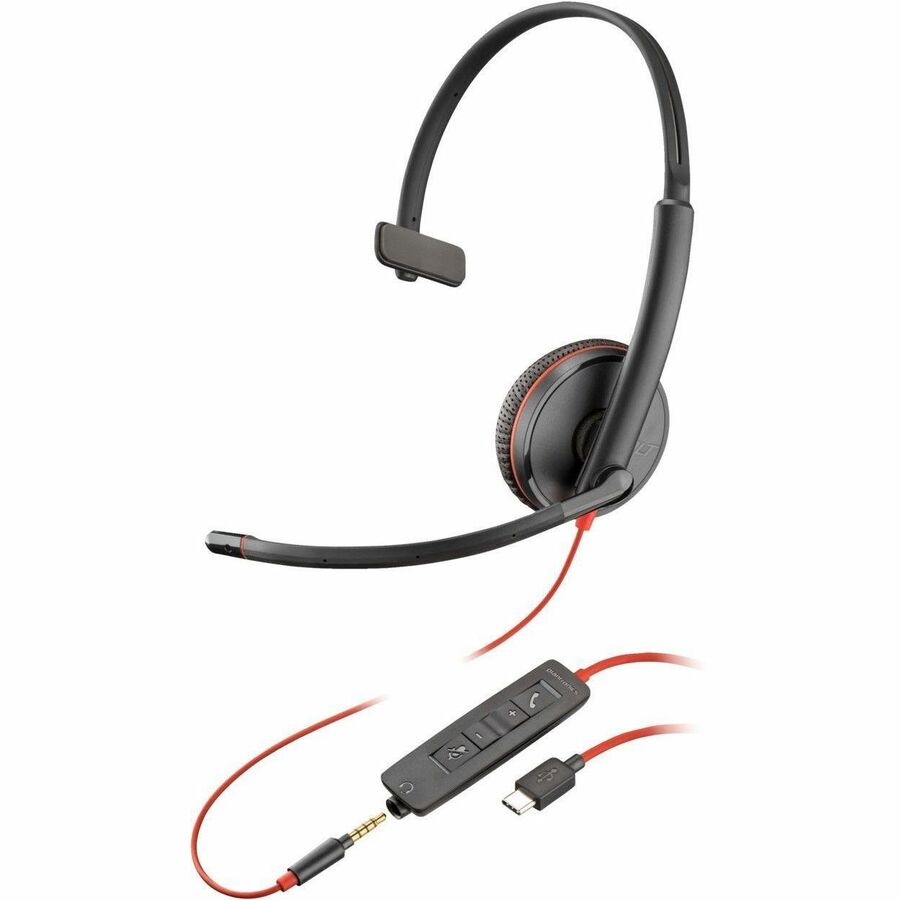 Poly Blackwire C3215 Monaural Headset + Carry Case TAA (Bulk) 8M3X9A6#ABA