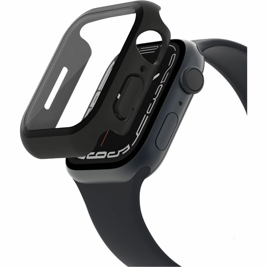 Belkin TemperedCurve 2-in-1 Treated Screen Protector + Bumper for Apple Watch Series 8 Black, Clear OVG004ZZBK-REV