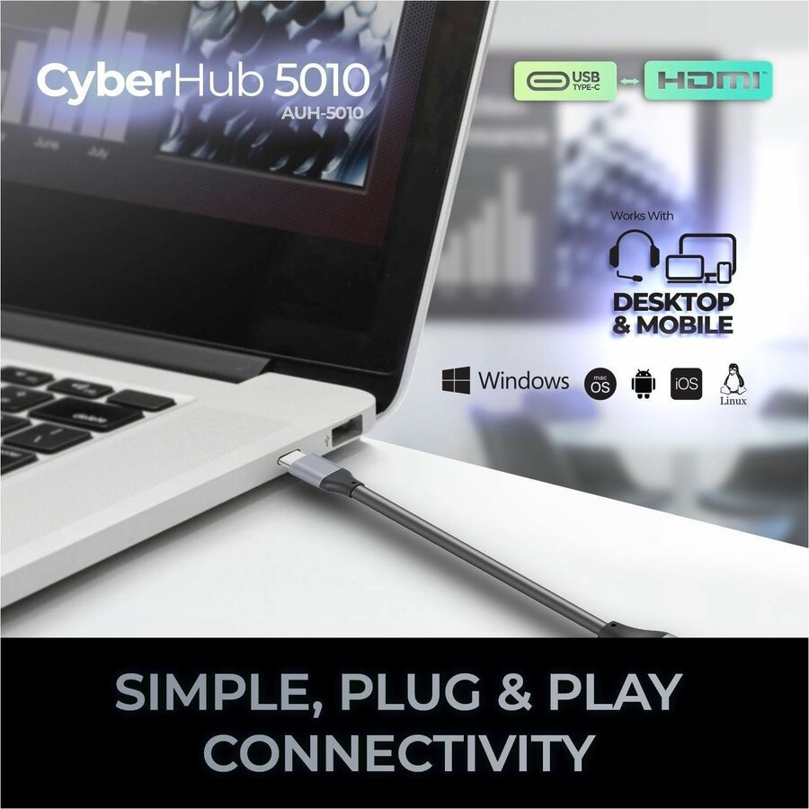Adesso USB C To HDMI Adapter @4K/60Hz AUH-5010